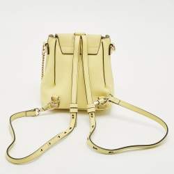Chloe Yellow Leather and Suede Mini Faye Daye Backpack