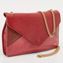 Chloe Multicolor Leather Envelope Flap Chain Clutch