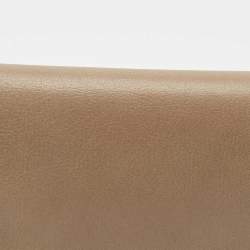 Chloe Grey Leather Braided Flap Card Case