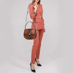 Chloe Tricolor Snake Embossed Leather Large Tess Shoulder Bag