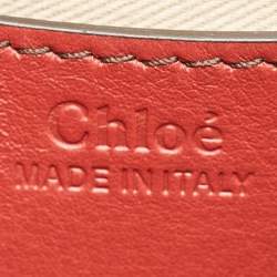 Chloe Tricolor Snake Embossed Leather Large Tess Shoulder Bag