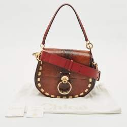 Chloe Tricolor Snake Embossed Leather Large Tess Shoulder Bag