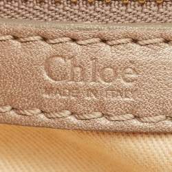 Chloe Off Whited Leather Bay Satchel