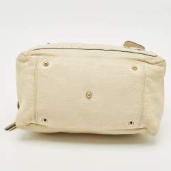 Chloe Off Whited Leather Bay Satchel