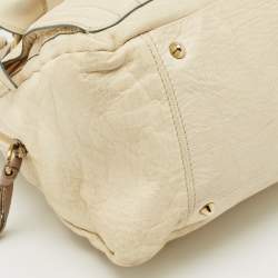 Chloe Off Whited Leather Bay Satchel