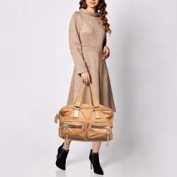 Chloe Tan Leather Betty Zip Satchel