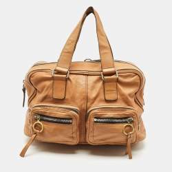 Chloe Tan Leather Betty Zip Satchel