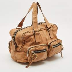 Chloe Tan Leather Betty Zip Satchel