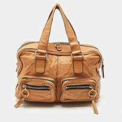 Chloe Tan Leather Betty Zip Satchel