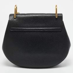 Chloe Black Leather Medium Drew Shoulder Bag