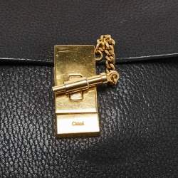 Chloe Black Leather Medium Drew Shoulder Bag