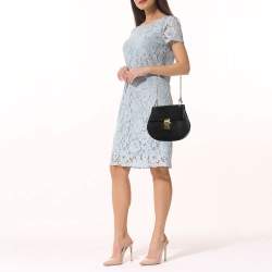 Chloe Black Leather Medium Drew Shoulder Bag