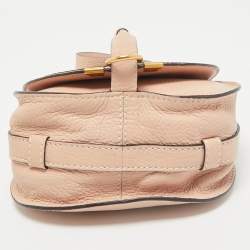 Chloé Peach Leather Mini Marcie Crossbody Bag