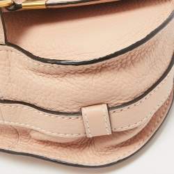 Chloé Peach Leather Mini Marcie Crossbody Bag