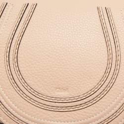 Chloé Peach Leather Mini Marcie Crossbody Bag
