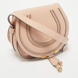 Chloé Peach Leather Mini Marcie Crossbody Bag