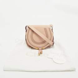 Chloé Peach Leather Mini Marcie Crossbody Bag