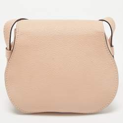 Chloé Peach Leather Mini Marcie Crossbody Bag