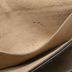Chloe Dark Green Leather and Suede Small Faye Shoulder Bag