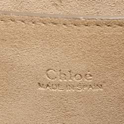 Chloe Dark Green Leather and Suede Small Faye Shoulder Bag