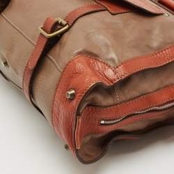Pre Owned Chloe Brown/Beige Leather Tracy Tote