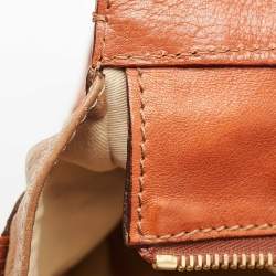 Pre Owned Chloe Brown/Beige Leather Tracy Tote