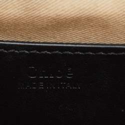 Chloe Black Leather and Suede Small Tess Shoulder Bag