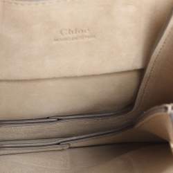 Pre Owned Chloé Brown Leather and Suede Mini Faye Crossbody Bag