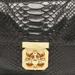 Chloe Black Python Medium Elsie Chain Shoulder Bag