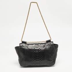Chloe Black Python Medium Elsie Chain Shoulder Bag