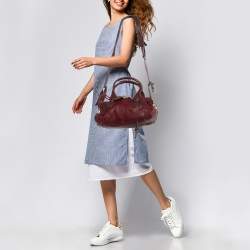 Chloé Burgundy Leather Medium Paddington Satchel
