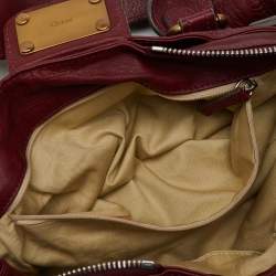 Chloé Burgundy Leather Medium Paddington Satchel