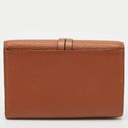 Chloe Brown Leather Alphabet Compact Wallet