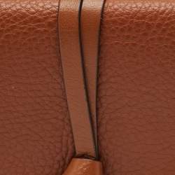 Chloe Brown Leather Alphabet Compact Wallet