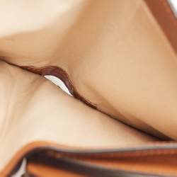 Chloe Brown Leather Alphabet Compact Wallet