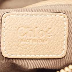 Chloe Two Tone Brown Leather Medium Marcie Shoulder Bag