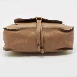 Chloe Two Tone Brown Leather Medium Marcie Shoulder Bag
