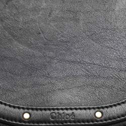 Chloé Black Leather and Suede Small Nile Bracelet Crossbody Bag