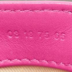 Chloé Pink Croc Embossed Leather Mini C Top Handle Bag