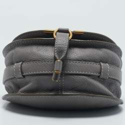 Chloe Grey Leather Mini Marcie Crossbody Bag