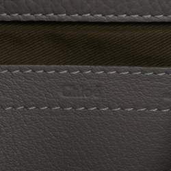Chloe Grey Leather Mini Marcie Crossbody Bag