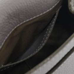 Chloe Grey Leather Mini Marcie Crossbody Bag