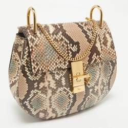 Chloe Multicolor Python Medium Drew Shoulder Bag