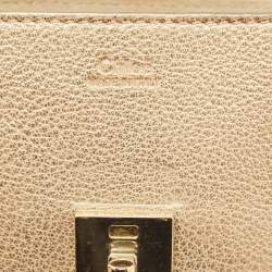 Pre Owned Chloe Gold Leather Small Drew Shoulder Bag