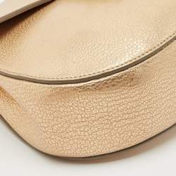 Pre Owned Chloe Gold Leather Small Drew Shoulder Bag