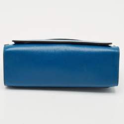 Chloe Blue Leather Elle Chain Clutch
