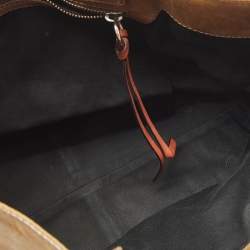 Chloe Black/Brown Denim and Leather Vintage Tote