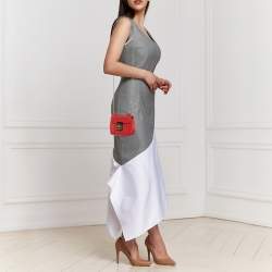 Chloe Red Leather Mini Elsie Crossbody Bag