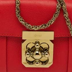 Chloe Red Leather Mini Elsie Crossbody Bag