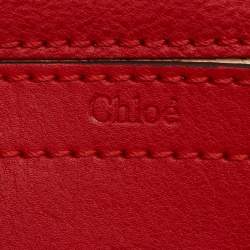 Chloe Red Leather Mini Elsie Crossbody Bag